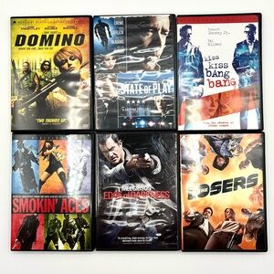 Action Movie Lot of 6 Pre-owned PG-13 and R Rated DVDs